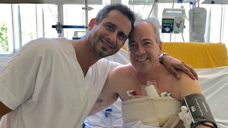 Joe Wolek junto Yamil Ponce, el cirujano que le salvÃ³ la vida