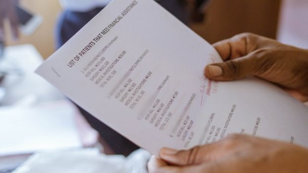 Lista con los pacientes que necesitan ayuda.