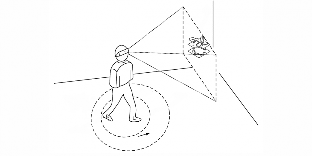 Este zapato VR permitirÃa realizar movimientos omnidireccionales (USPTO).