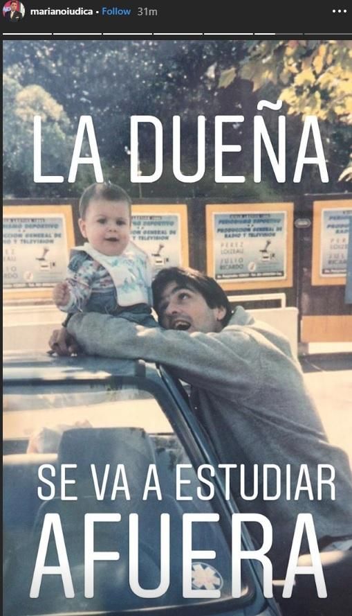 El conductor comenzó la despedida de su hija en Instagram.