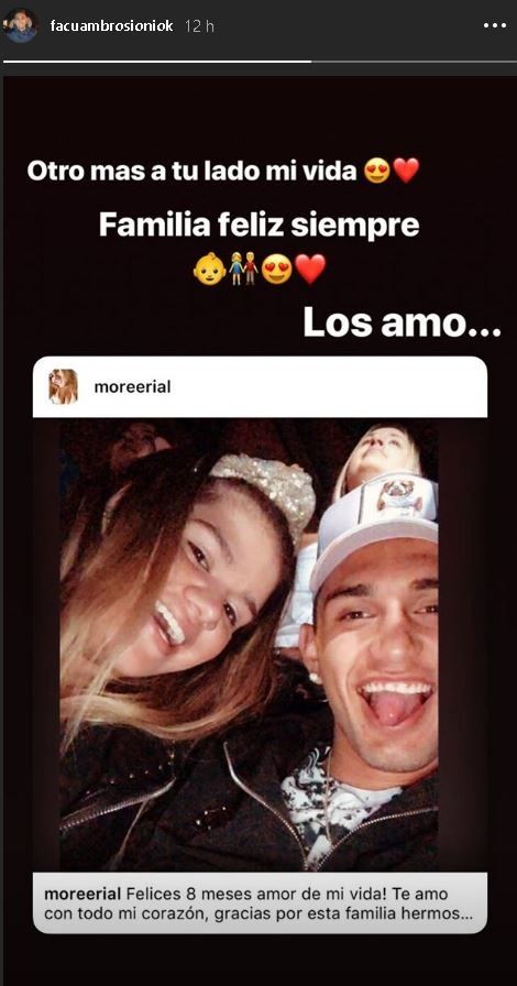 More Rial, embarazada de 4 meses, celebró su "cumplemes" con Facundo Ambrosioni More Rial