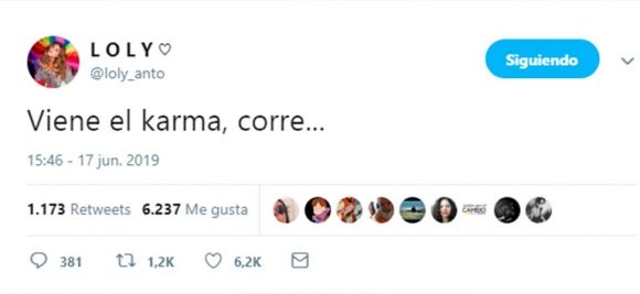 El fuerte tuit de Loly Antoniale contra ¿Jorge Rial?