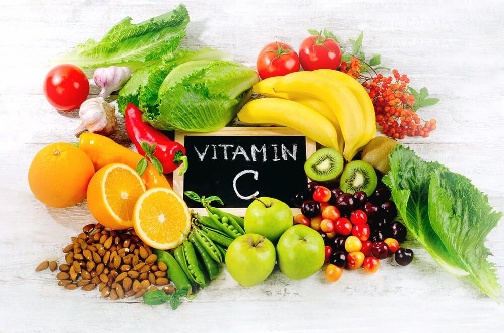 Alimentos ricos en vitamina C.