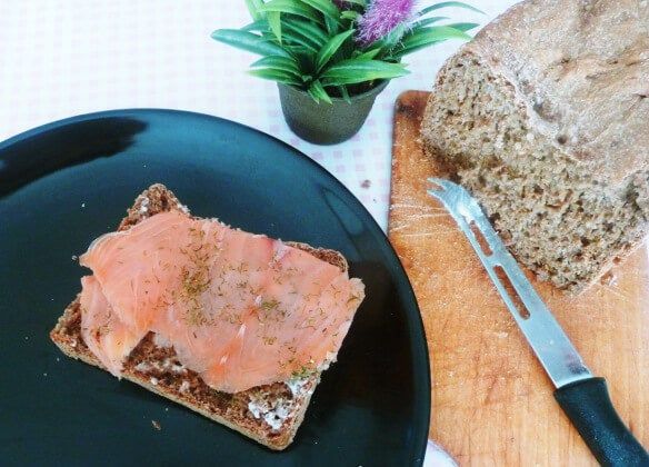 Salmón ahumado.