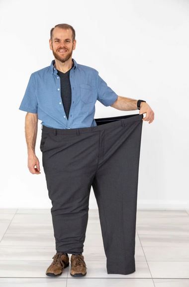 El pantalón que usaba en su peor momento