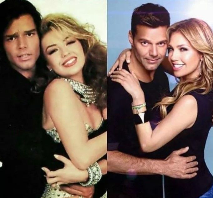 Igualitos: Ricky Martin y Thalía recrearon una foto que se sacaron hace 20 años