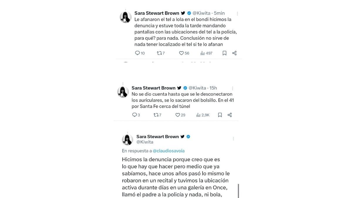 El relato de Sara Stewart Brown, la mamá de Lola Lanata. El relato de Sara Stewart Brown, la mamá de Lola Lanata.