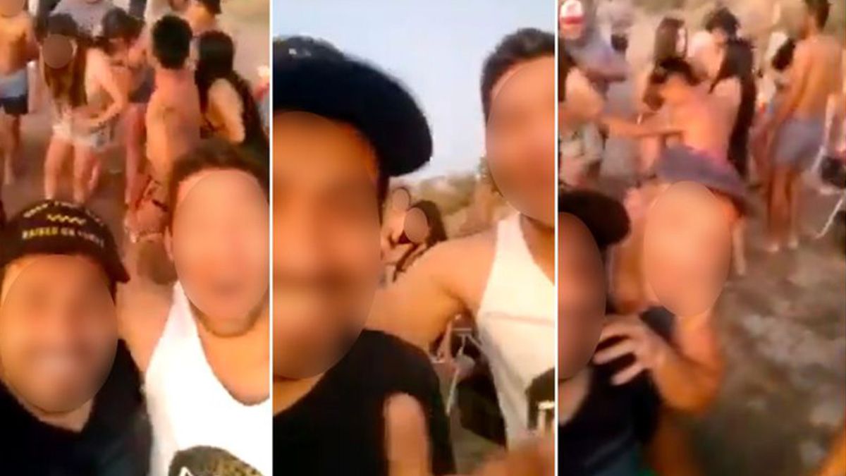 Capturas del video de la fiesta clandestina en el Río Mendoza