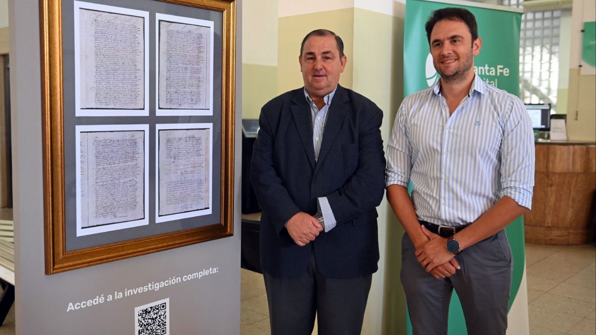 El intendente Poletti junto al periodista Aquiles Noseda.