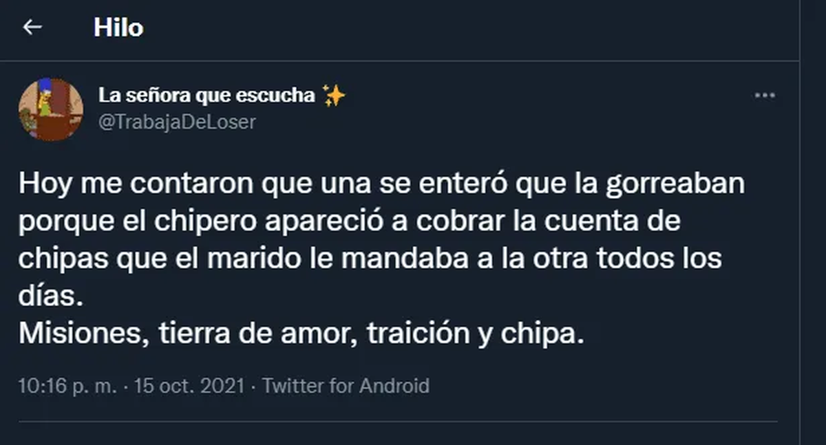 El tuit que se volvió viral en medio de las separaciones del fin de semana.