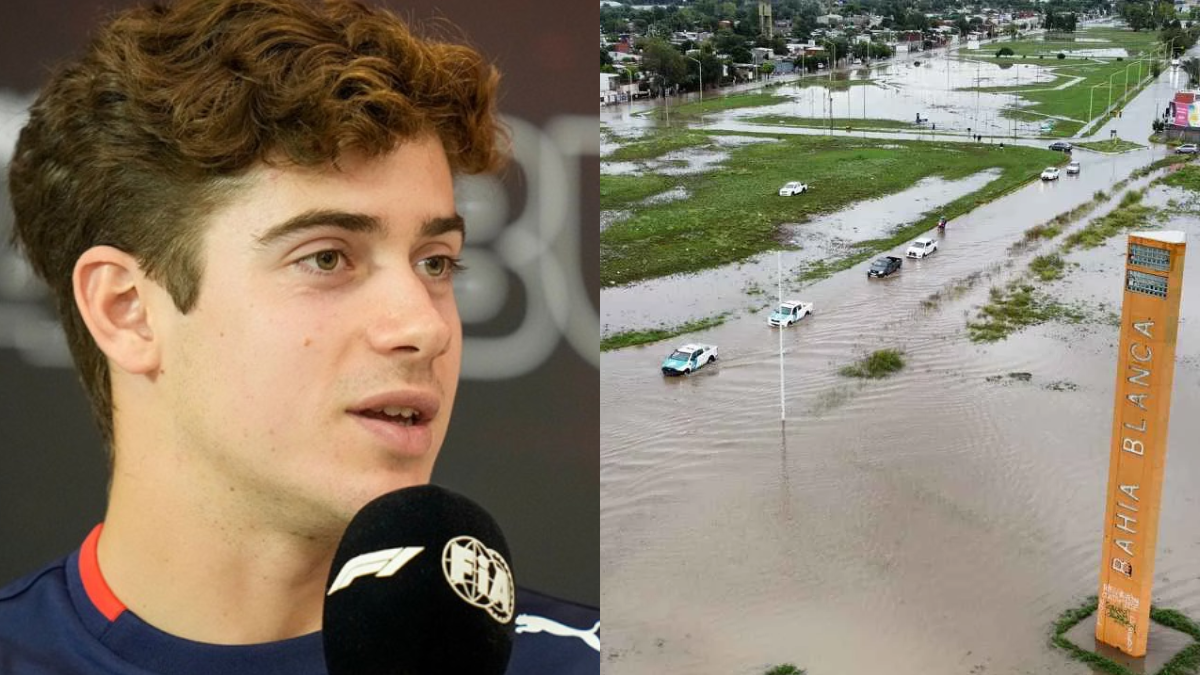 Franco Colapinto envió un emotivo mensaje de apoyo a Bahía Blanca tras las inundaciones.