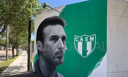 Pujato homenajeó al DT Lionel Scaloni en varios murales de la localidad. Pujato homenajeó al DT Lionel Scaloni en varios murales de la localidad.