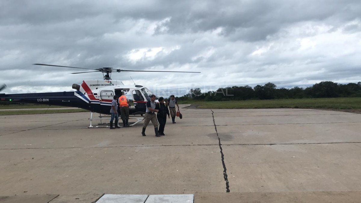 En medio de la tormenta, debieron rescatar a un hombre con problemas cardiacos