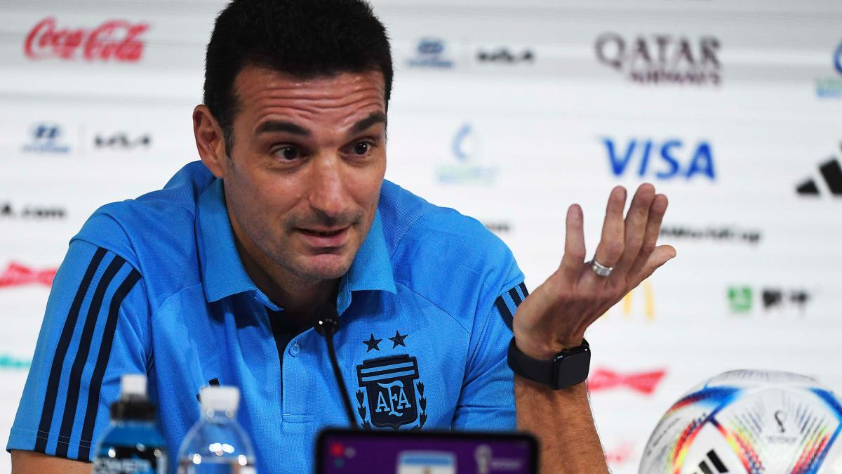Scaloni en la previa al partido por el pase a cuartos del Mundial Qatar 2022. El viernes, la Selección argentina enfrentará a los Países Bajos.