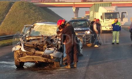 Fotos del accidente que se produjo en la mano a Santa Fe Fotos del accidente que se produjo en la mano a Santa Fe