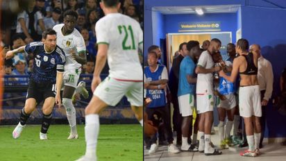 Video viral: los futbolistas de Mauritania se pelearon por las camisetas de la Selección Argentina