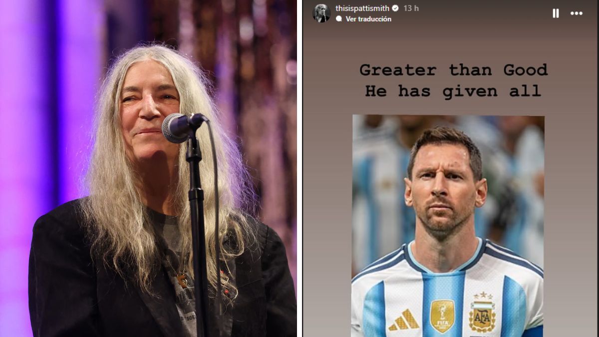 Adem&aacute;s de disculparse, Patti Smith comparti&oacute; una imagen de Lionel Messi y destac&oacute; el "coraje y la pasi&oacute;n" del pueblo argentino.