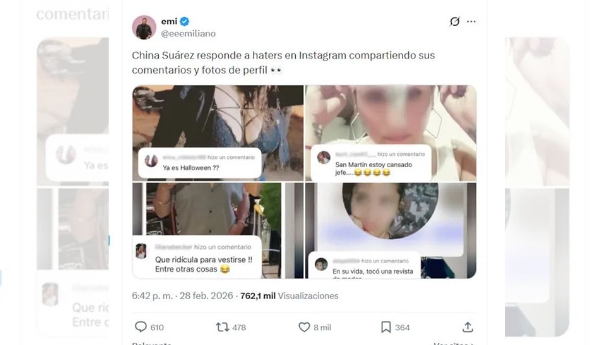 La China Su&aacute;rez escrach&oacute; a sus haters en sus redes sociales.&nbsp;