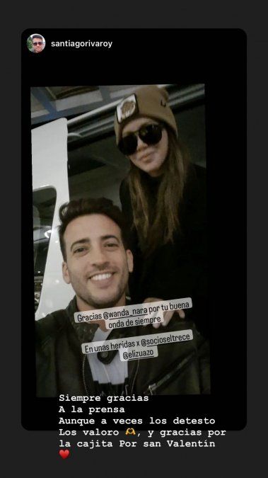 Wanda Nara se encontró con periodistas cuando llegó a Ezeiza.