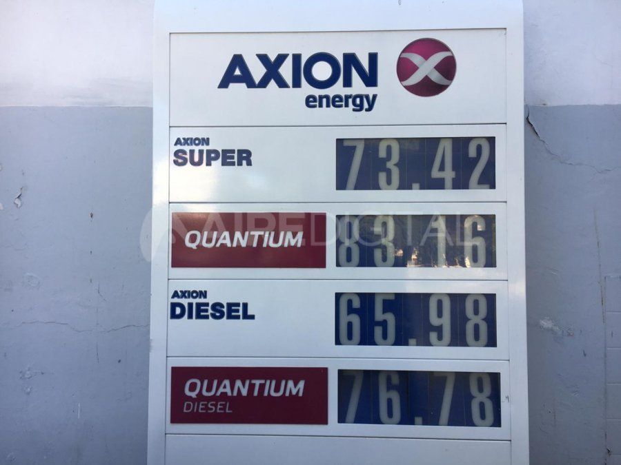 El precio del combustible Axion hoy en Santa Fe. 