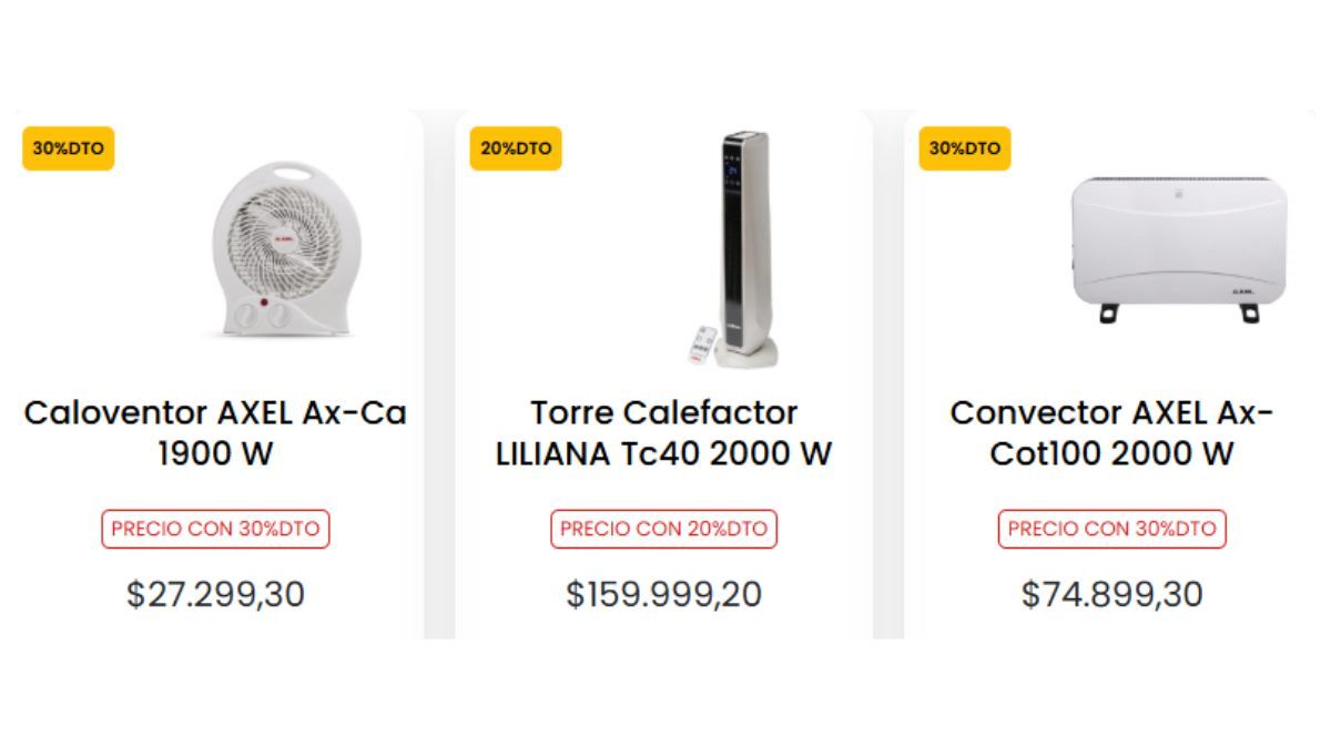 Productos de calefacción en oferta. Productos de calefacción en oferta.
