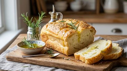 Pan nube con romero y oliva: la receta para hacer en casa en pocos minutos