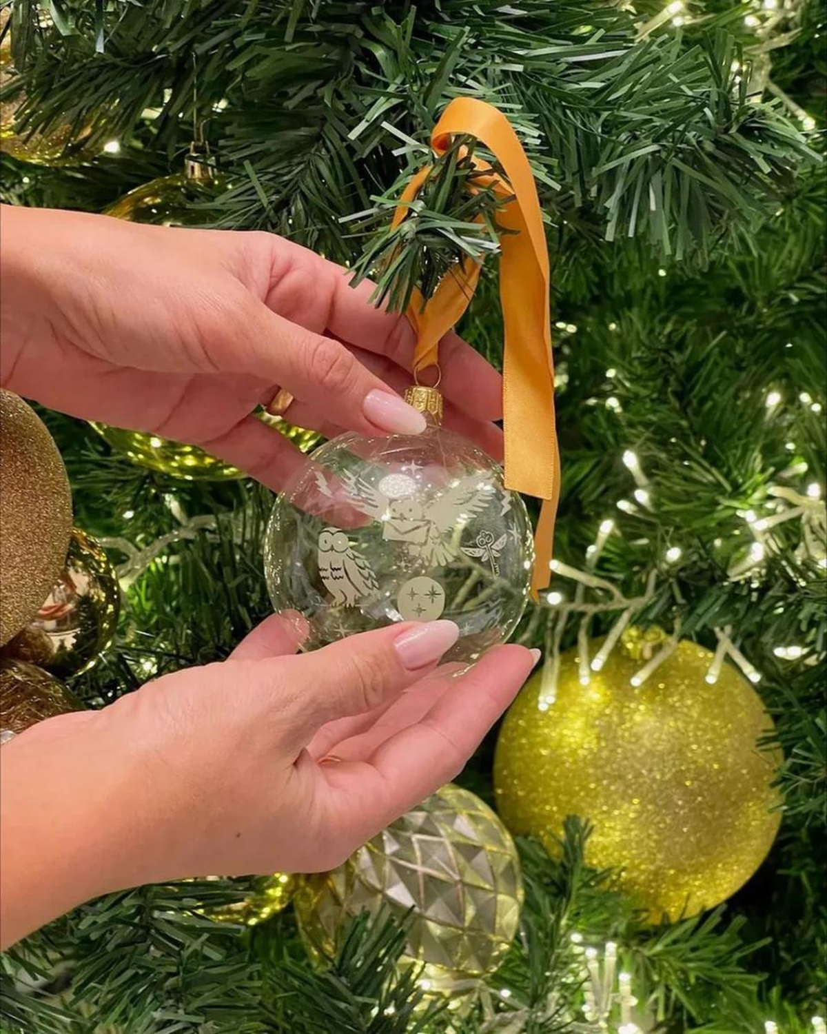 Antonela y su arbol de Navidad. Fuente: Redes Sociales 