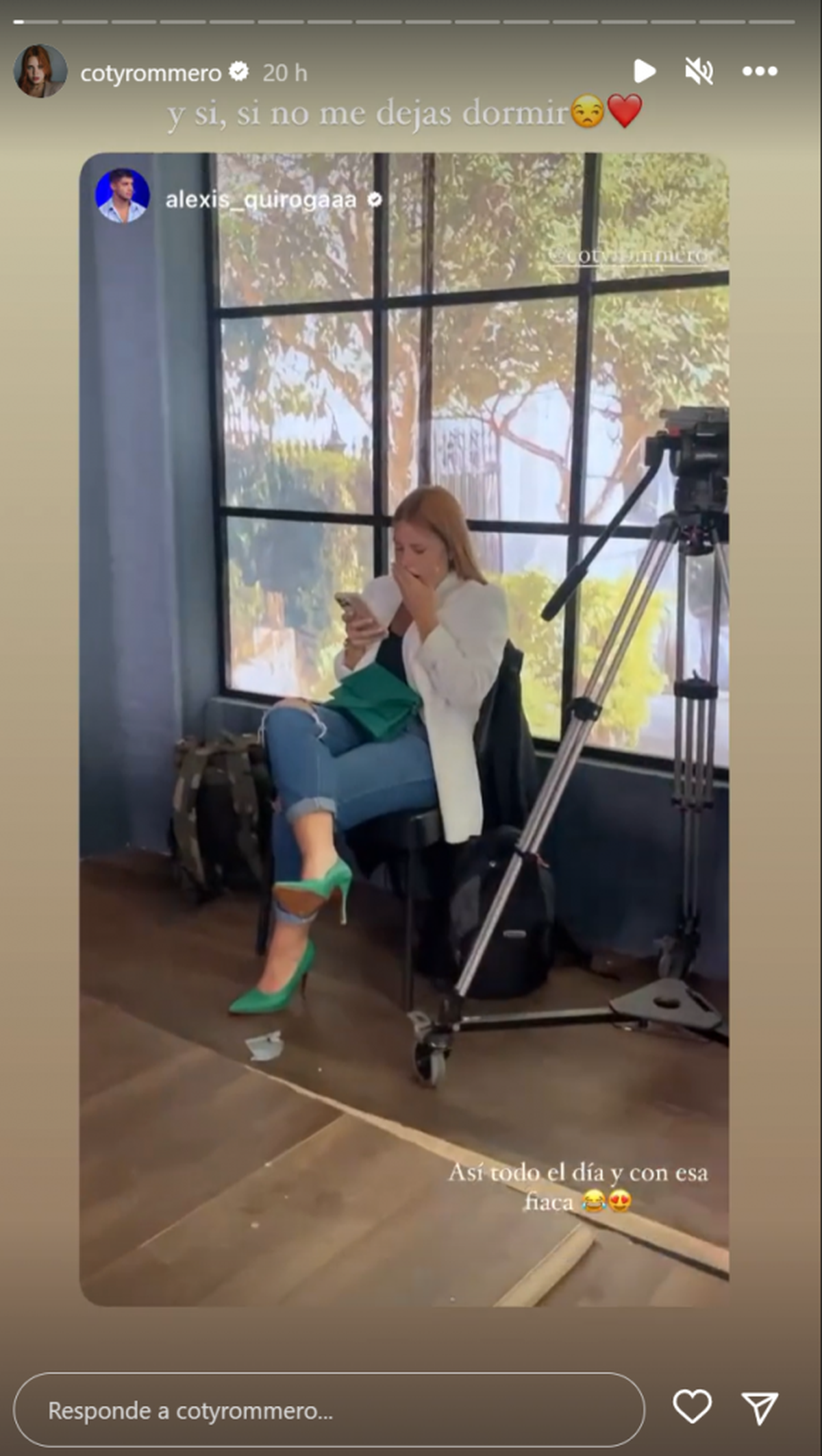 La reacción de Coti Romero a la divertida publicación de Alexis