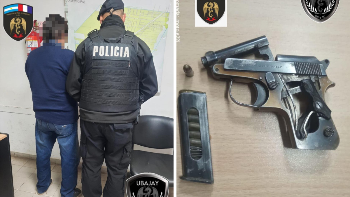 La policía secuestró un arma y detuvo al agresor. La policía secuestró un arma y detuvo al agresor.