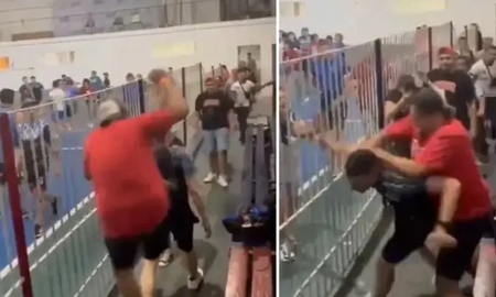 La violencia estalló tras una semifinal de la Copa Oro cuando padres de ambos equipos invadieron la cancha y se enfrentaron a golpes dentro de un club de Lanús. La violencia estalló tras una semifinal de la Copa Oro cuando padres de ambos equipos invadieron la cancha y se enfrentaron a golpes dentro de un club de Lanús.