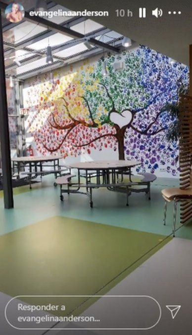 El colegio de los hijos de Evangelina Anderson y Martín Demichelis.