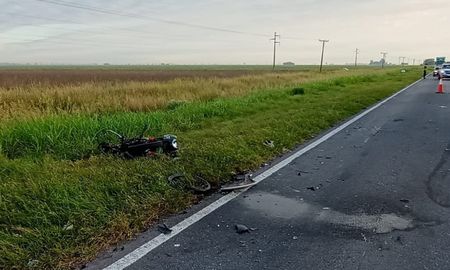 Así quedó la motocicleta que protagonizó el accidente. Así quedó la motocicleta que protagonizó el accidente.