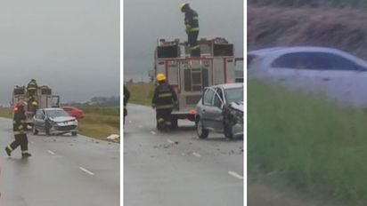 Impactante accidente de tránsito entre dos autos en Matilde