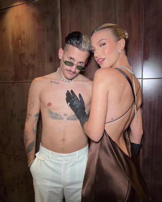 La pareja se casó el 8 de enero.