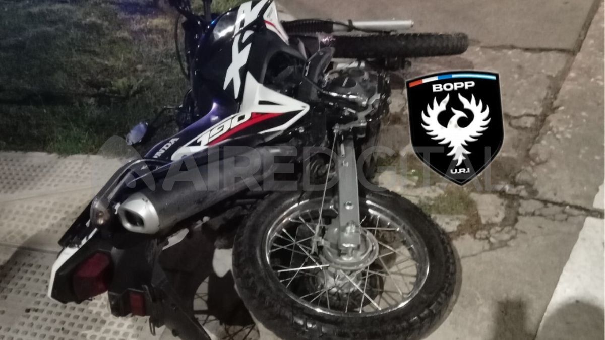 Detuvieron a un motochorro menor de edad