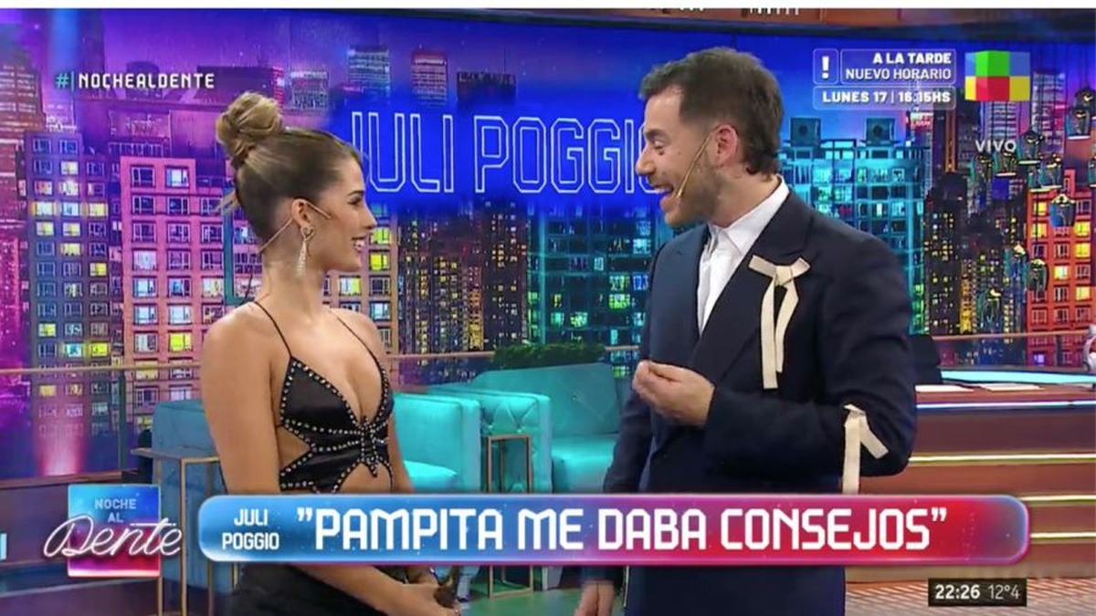 Julieta Poggio habló de su intercambio con Pampita con Fer Dente.