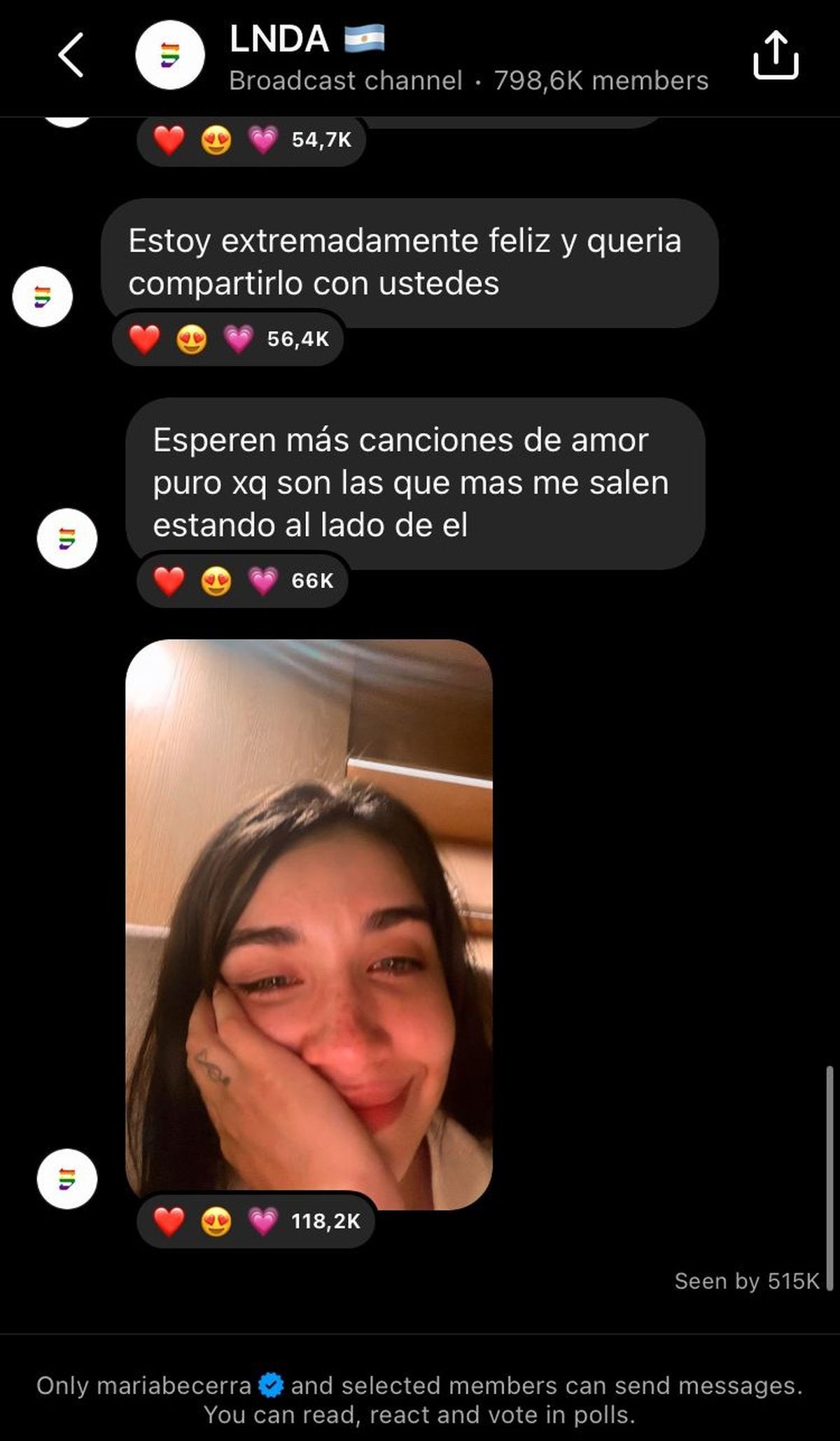María Becerra vía Instagram. María Becerra vía Instagram. 
