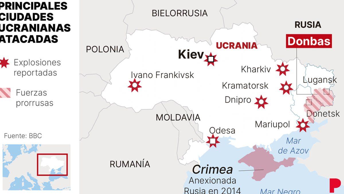 El jueves pasado, hace cuatro días, el presidente ruso, Vladimir Putin, lanzó una invasión a gran escala de Ucrania que ha costado la vida de alrededor de 200 civiles y ha provocado condena y sanciones internacionales contra Moscú.
