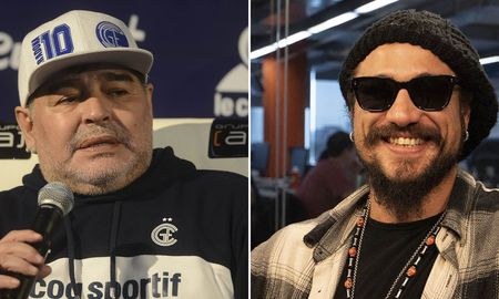 El guiño de Osvaldo a Diego Maradona. El guiño de Osvaldo a Diego Maradona.