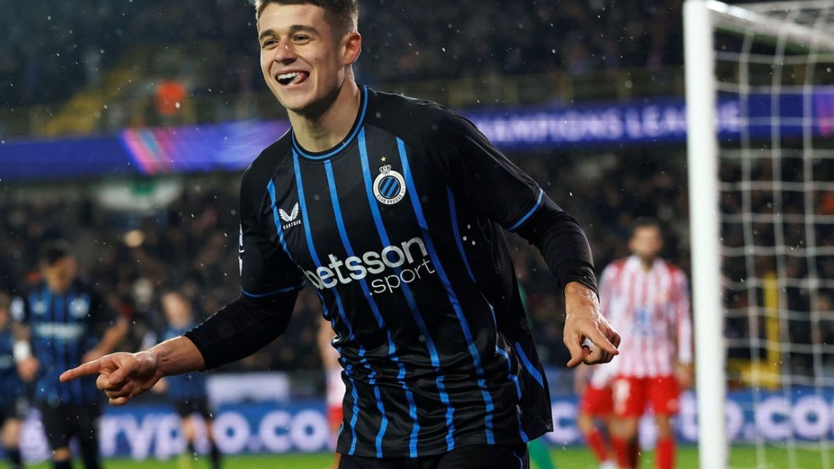 Nicol&ograve; Tresoldi, el delantero del Brujas que dej&oacute; el tenis y puede sumarse a la Selecci&oacute;n Argentina.