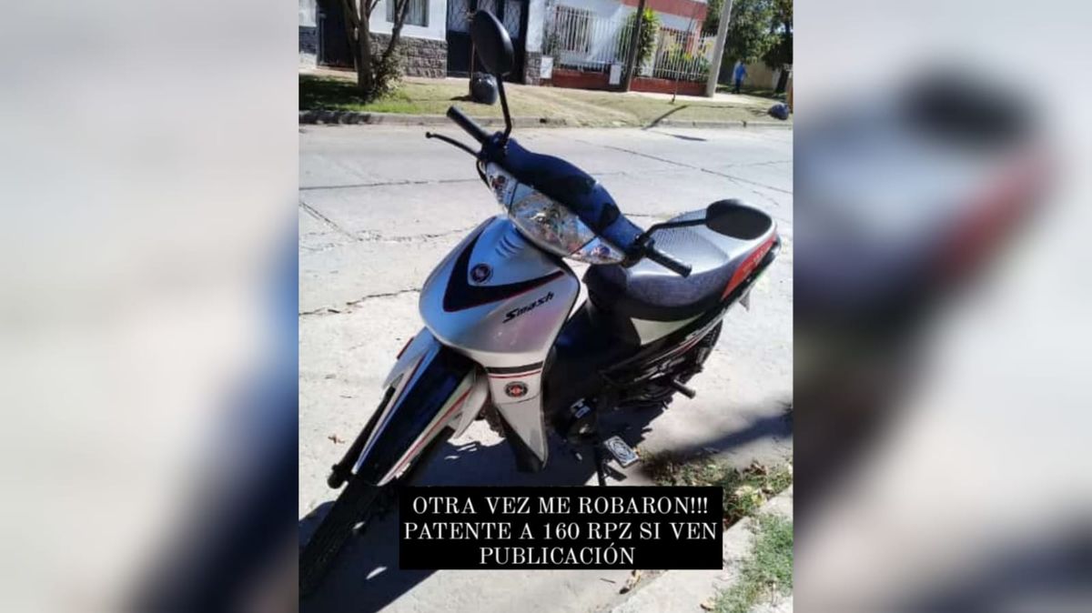 Inseguridad en Santa Fe. Se robaron dos motocicletas en menos de cuatro horas en la capital de la provincia.