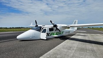 Una avioneta quedó varada en el Aeropuerto de Sauce Viejo por un problema en su tren de aterrizaje