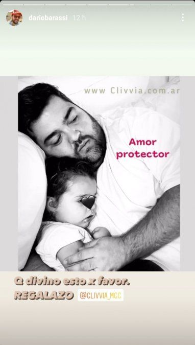 Darío Barassi festejó adelantado el día del padre.