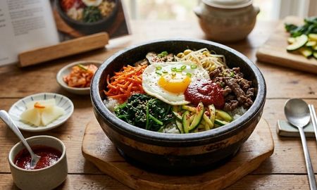 El bibimbap es uno de los platos más emblemáticos de Corea del Sur. El bibimbap es uno de los platos más emblemáticos de Corea del Sur.
