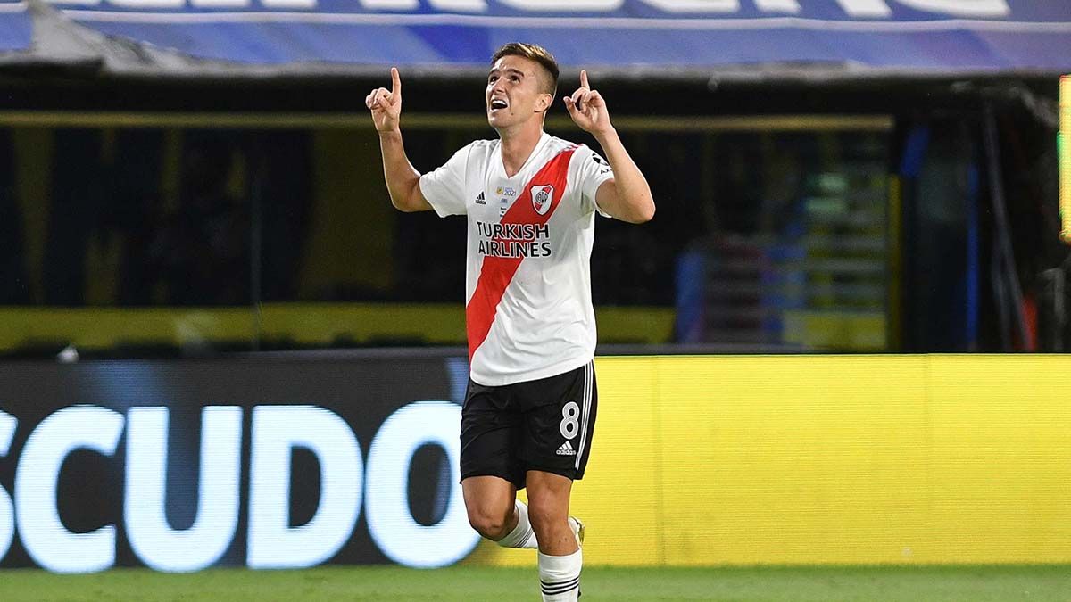 Agustín Palavecino selló el empate para River.