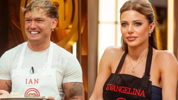 Evangelina Anderson y Ian Lucas a los besos.