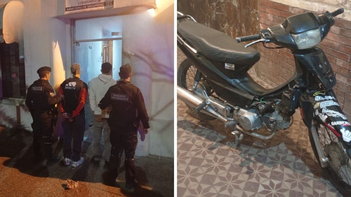Dos hombres trasladados en Santa Fe por circular en una moto robada