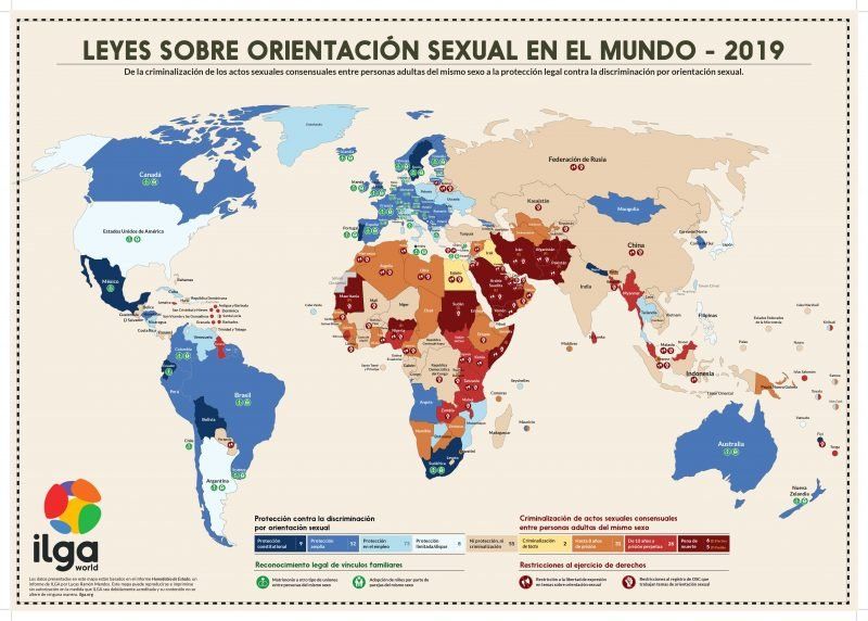 El mapa de la homofobia en el mundo: qué países castigan la orientación sexual