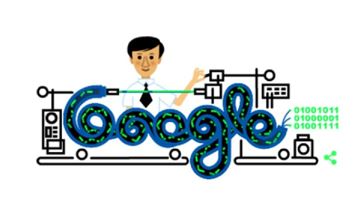 El Doodle de hoy rinde homenaje al visionario f&iacute;sico y educador&nbsp;nacido en China,&nbsp;Charles K. Kao, considerado el padre de la fibra &oacute;ptica.