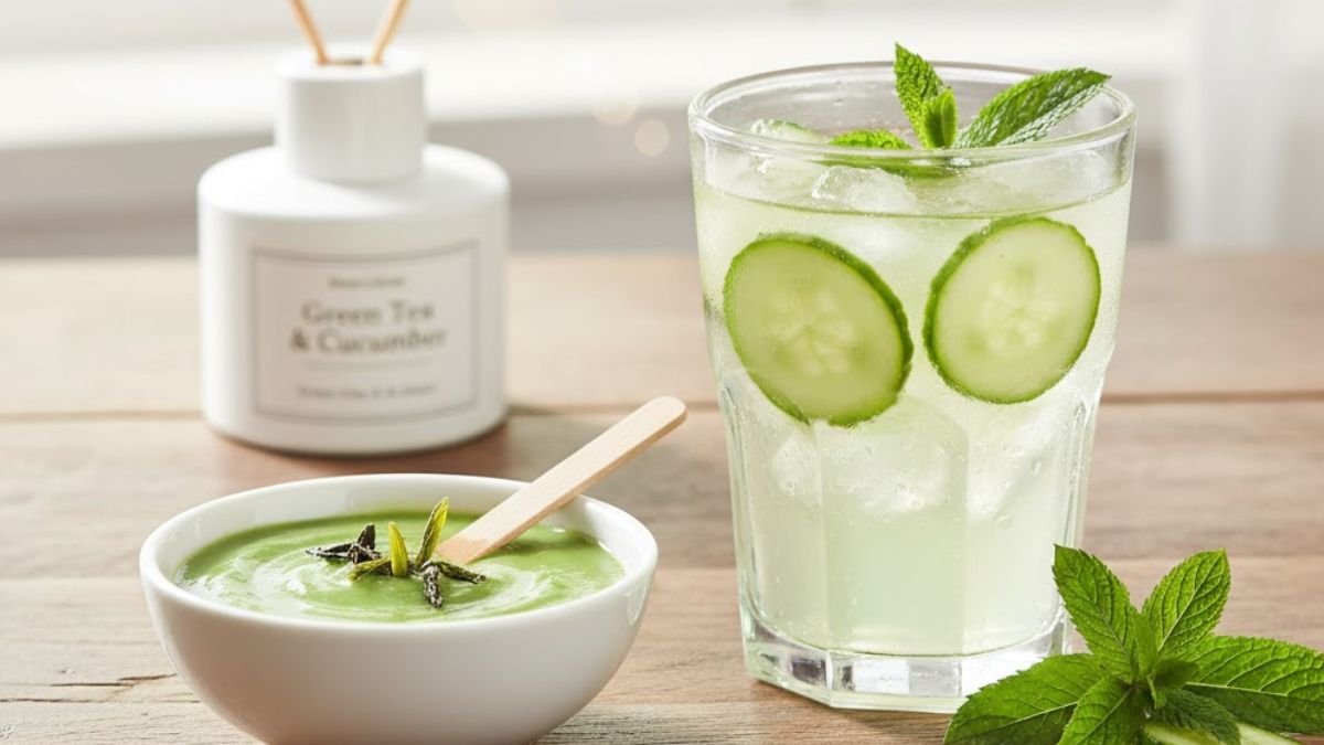 Cómo usar té verde y pepino en tu rutina.